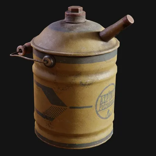 Old Branded Metallic Oil Can