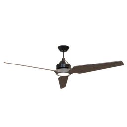 Highly detailed 3D model of Craftmade ceiling fan with LED, ABS blades and remote, in Blender format for home design.