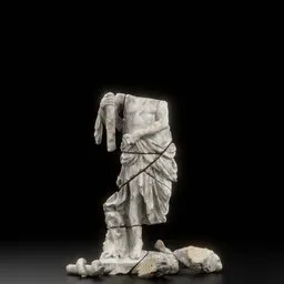 statue of Asclepius damaged dmg
