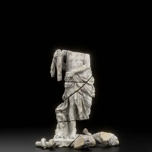 statue of Asclepius damaged dmg
