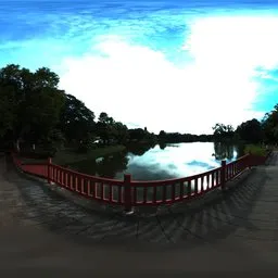 On A Bridge At Bueng Phra Ram Park