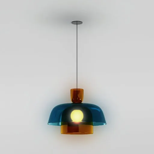 Blue Modern Glass Lamp