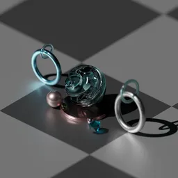 Abstract Glass and Rings on Checkered