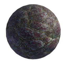 High-detail organic PBR texture for 3D rendering, resembling extraterrestrial tissue with intricate vein patterns.