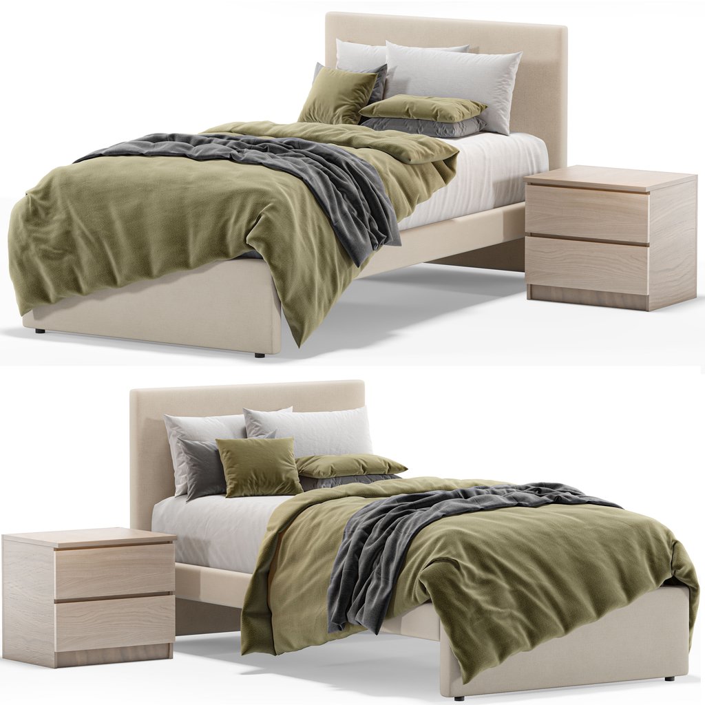 Ikea upholsteredbed GLADSTAD Beds models BlenderKit