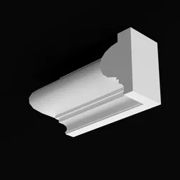 Detailed white crown molding 3D model by AR3Designs for architectural visualization in Blender.