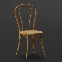 Curved wood chair