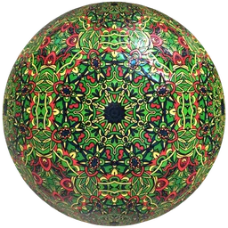 Emerald Mandala Ceramic Tile