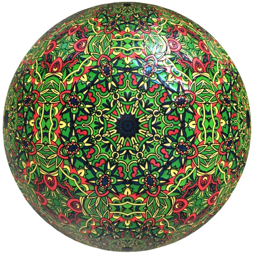 Seamless PBR Mandala Ceramic Tile Material with adjustable texture features for Blender 3D visualization and rendering.