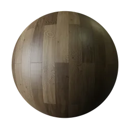 Realistic PBR wood floor material for 3D rendering in Blender, designed with Substance Designer, with detailed textures.