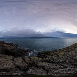 Rocky Ocean Shore Sunset