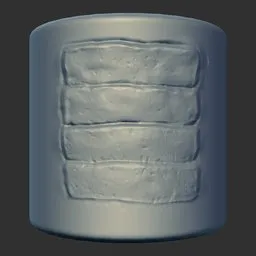 Detailed reptile skin sculpting brush imprint for 3D modeling in Blender.