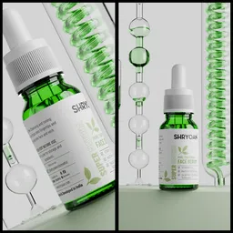 Face serum laboratory scene