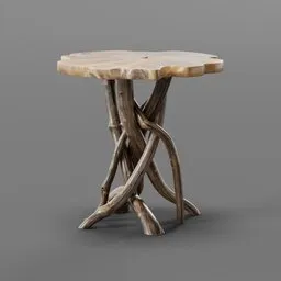 Solid Wood End Table