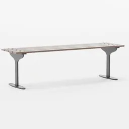 Backless Street Bench