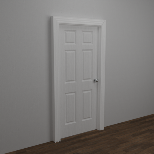 6 Panel Door Doors models BlenderKit