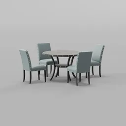 Solid Wood Top Four Leg Dining Set