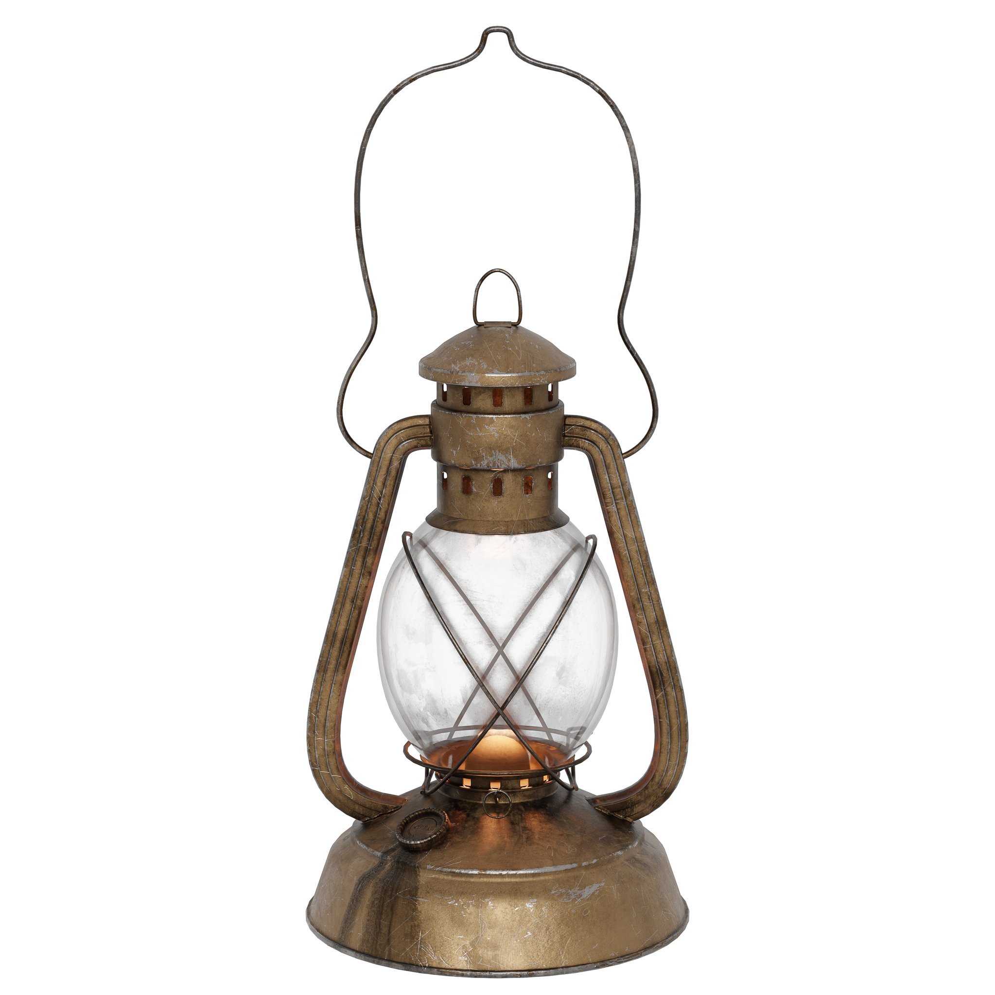 Oil lantern 3D Ceiling Light models BlenderKit