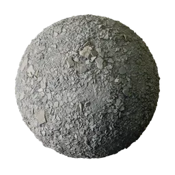 Gray Concrete Rubble Ground