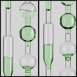 Animated fluid in a testing tube