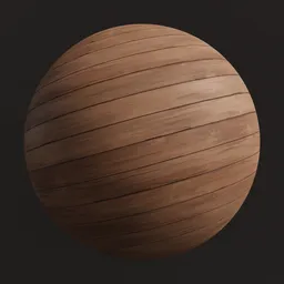 High-quality 4K PBR stylized wood plank texture for 3D Blender material library.