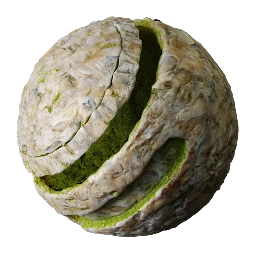 Pale Quartz Rock Moss