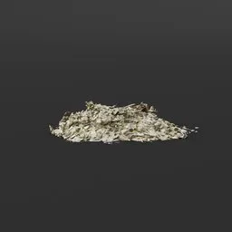 Highly detailed 3D scanned model of scattered dry leaves for Blender 3D projects, perfect for environmental scenes.