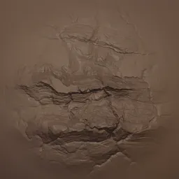 Cracked Rock Rugged Brush