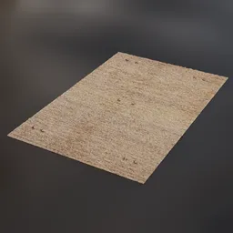 Detailed 3D model of a textured Persian-style gabbeh carpet optimized for Blender rendering.
