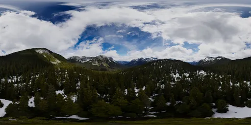 Canadian Aerial Mountain Landscape