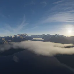 Mountain Landscape Sunny Sunset