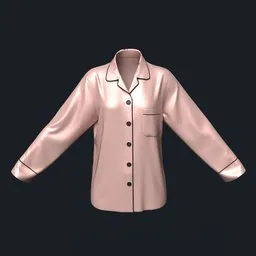 Women's Long Sleeve Silk Pajama Top