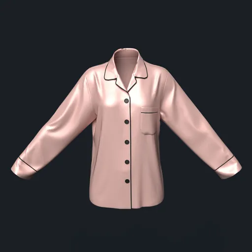 Women's Long Sleeve Silk Pajama Top