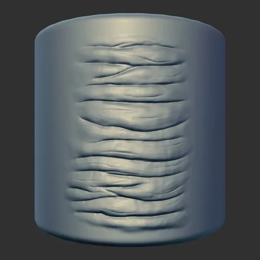 3D sculpting brush imprint for creating detailed reptilian textures in digital modeling, compatible with Blender.