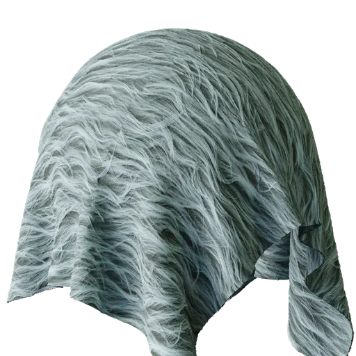 White fur fabric/hair