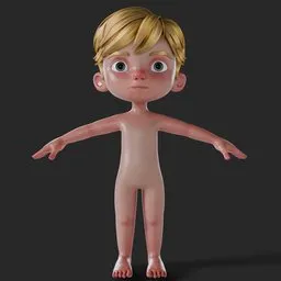 Stylized Boy Game Rig