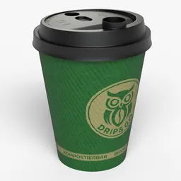 Coffee to go paper cup green