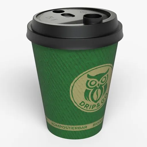 Coffee to go paper cup green