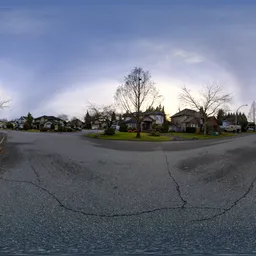 Suburban Street and Homes City