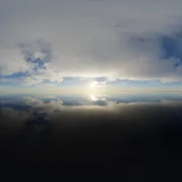 Cloudy Golden Sunset Sky