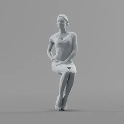 Lowpoly Female Sitting