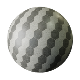 Concrete hexagon tiles