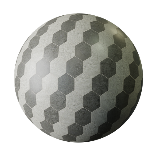 Concrete hexagon tiles