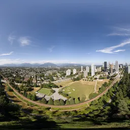 City Park Sunny Cloudy Day