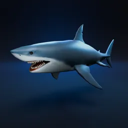 Low poly Shark | Fish models | BlenderKit