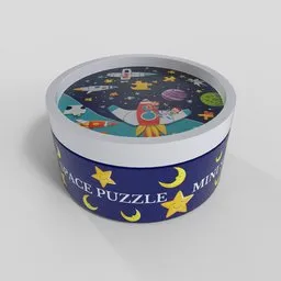 Mini Space Puzzle Tin Box