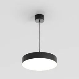 Realistic 3D model of a modern pendant light for Blender, ideal for interior design renderings.