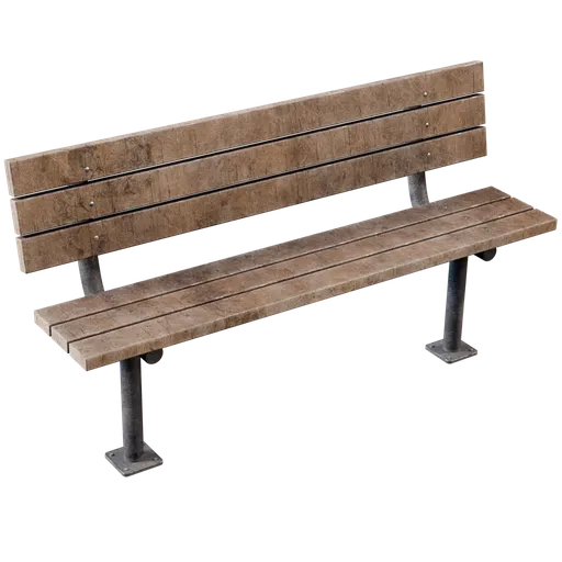 Wooden Street Bench