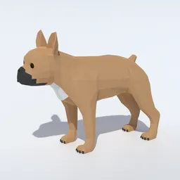 Low Poly French Bulldog