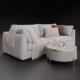 Modern Elegant Sofa Richard Fabric